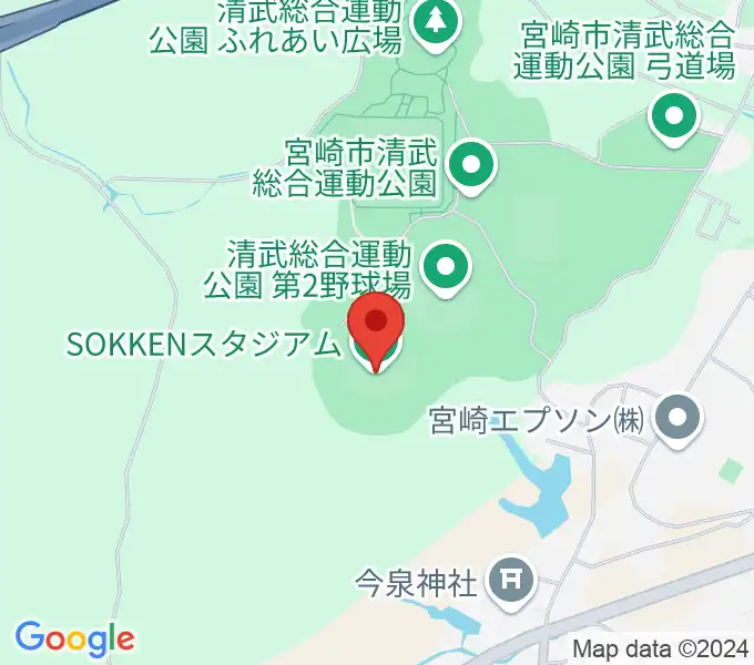 SOKKENスタジアムの地図