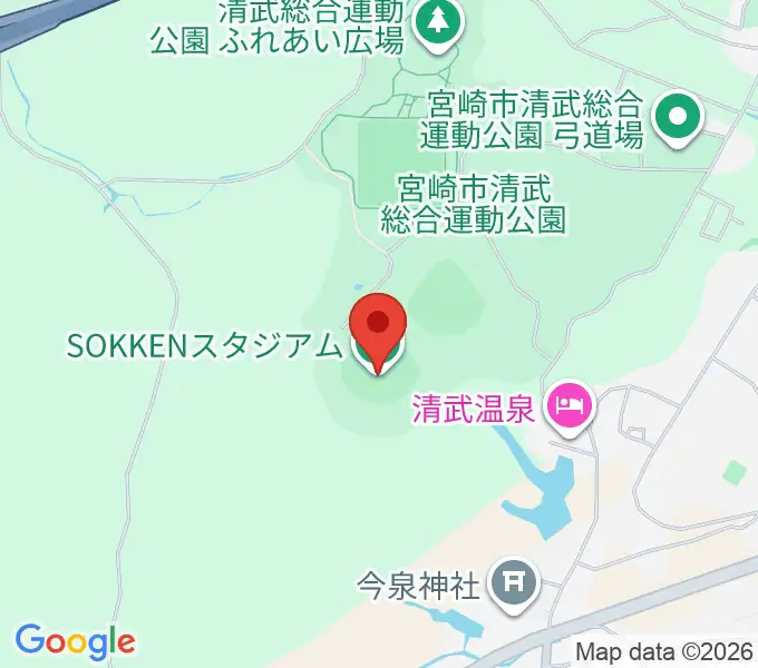 SOKKENスタジアムの地図