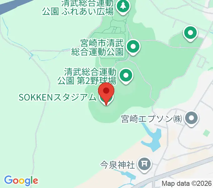 SOKKENスタジアムの地図