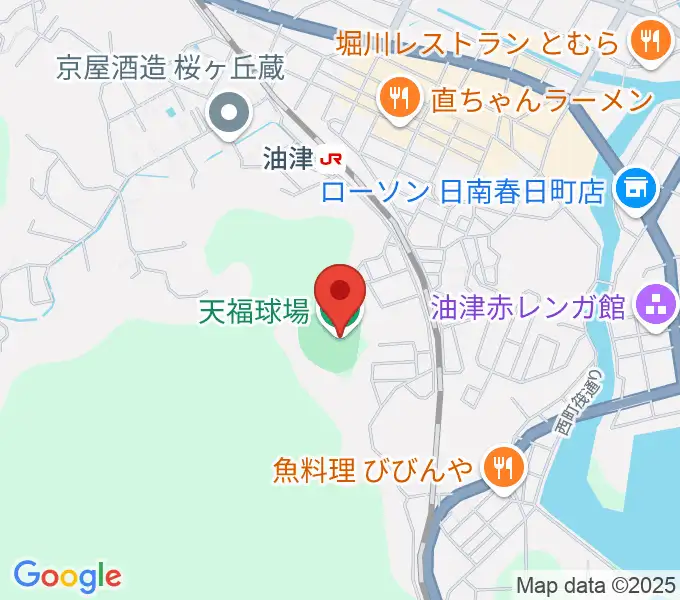 日南市天福球場の地図