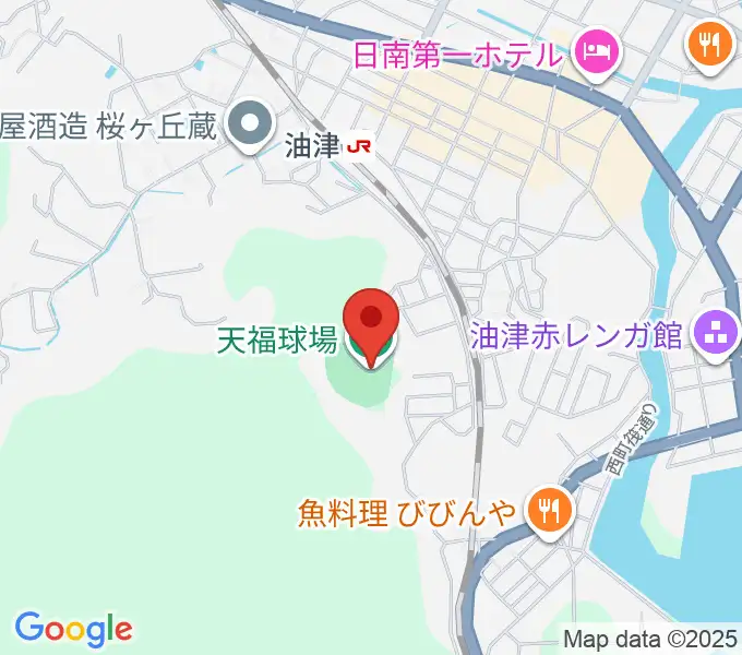 日南市天福球場の地図