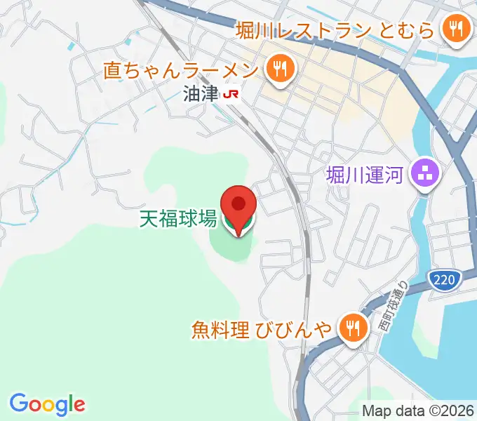 日南市天福球場の地図
