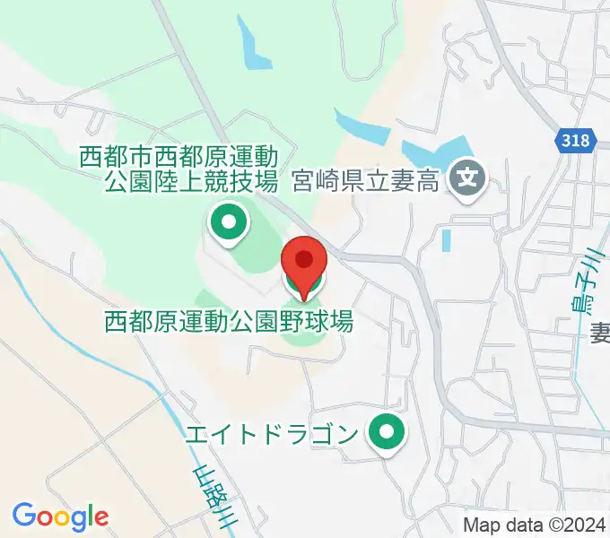 西都原運動公園野球場の地図