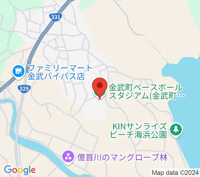 金武町ベースボールスタジアムの地図