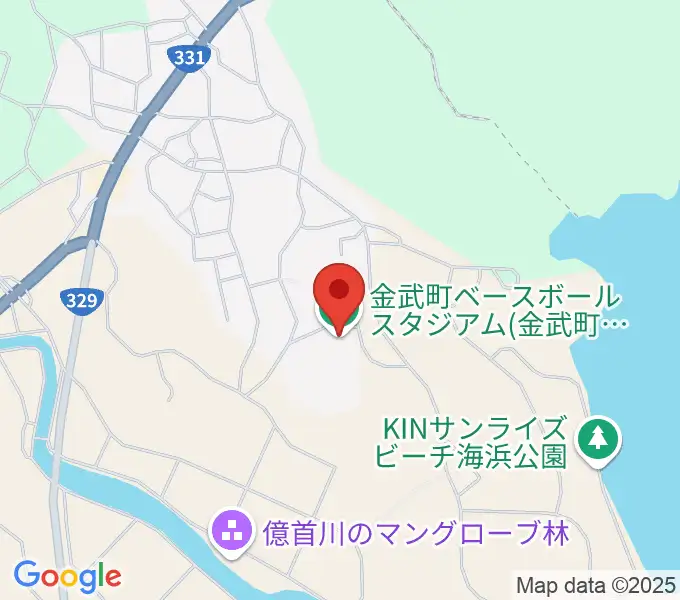 金武町ベースボールスタジアムの地図