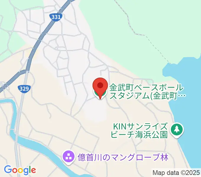 金武町ベースボールスタジアムの地図