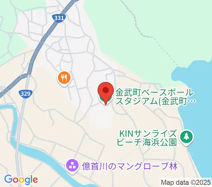 金武町ベースボールスタジアムの地図