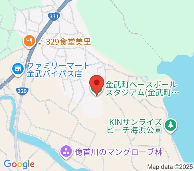 金武町ベースボールスタジアムの地図