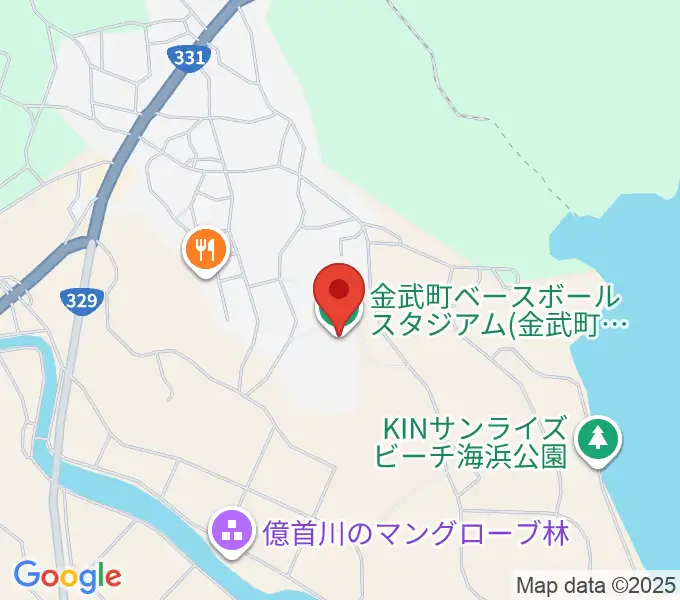 金武町ベースボールスタジアムの地図