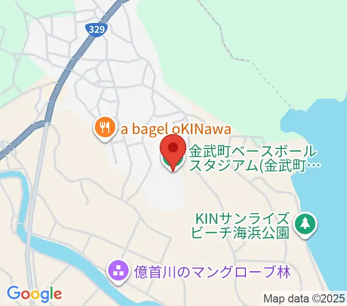 金武町ベースボールスタジアムの地図