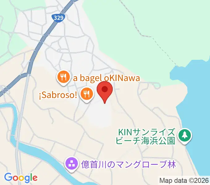 金武町ベースボールスタジアムの地図