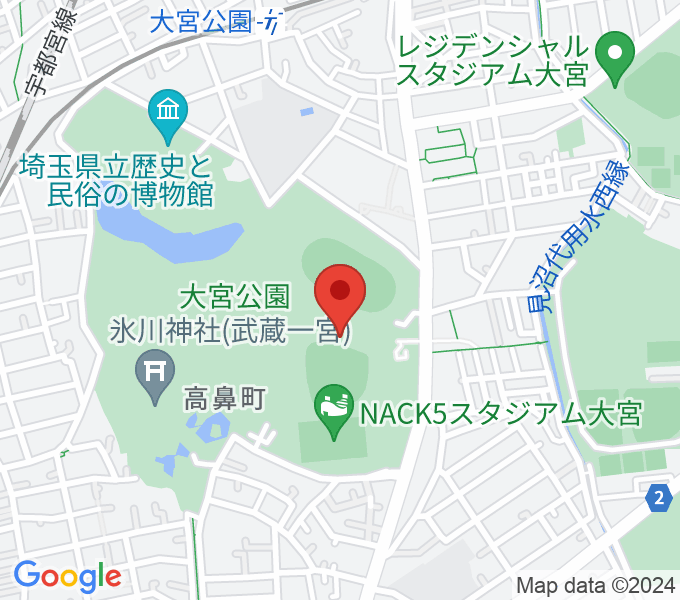 埼玉県営大宮公園野球場の場所