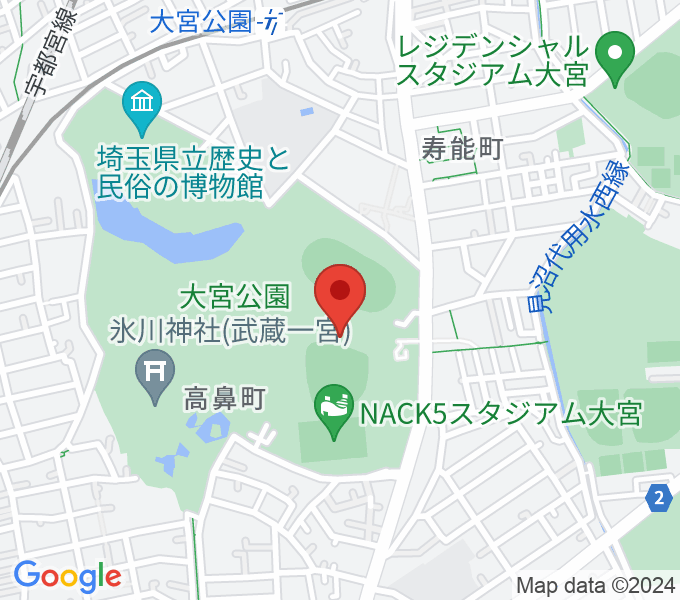 埼玉県営大宮公園野球場の場所