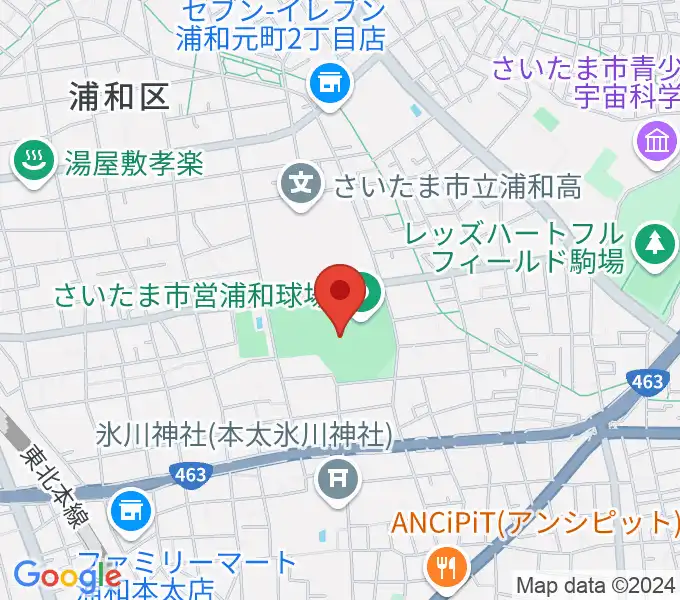 アイル・スタジアム浦和の地図