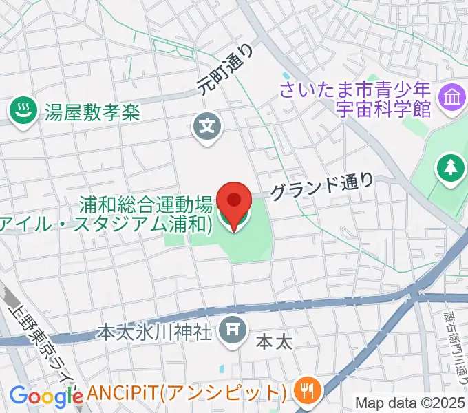 アイル・スタジアム浦和の地図
