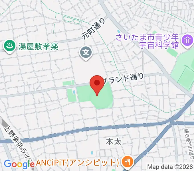 アイル・スタジアム浦和の地図