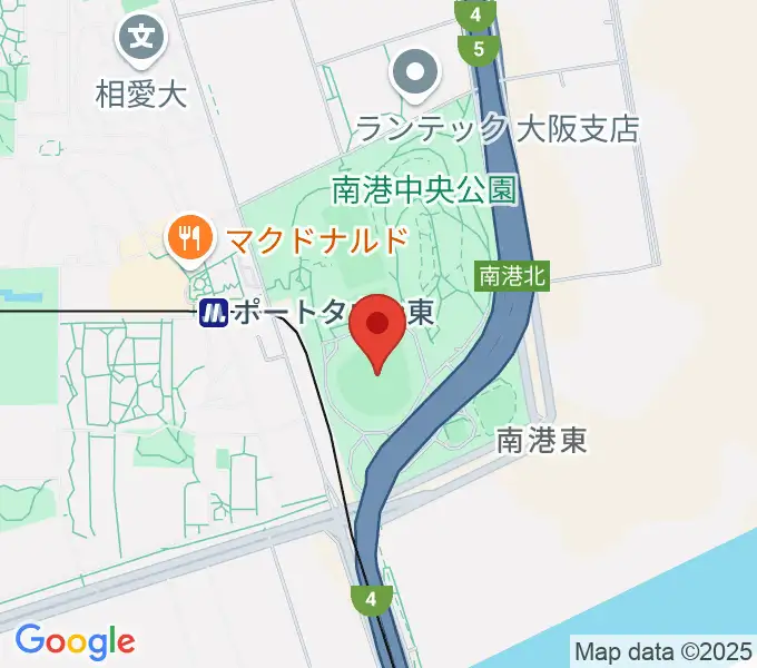 GOSANDO南港野球場の地図