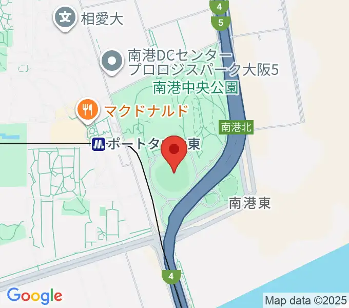 GOSANDO南港野球場の地図