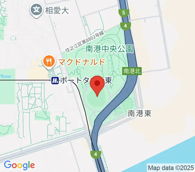 GOSANDO南港野球場の地図