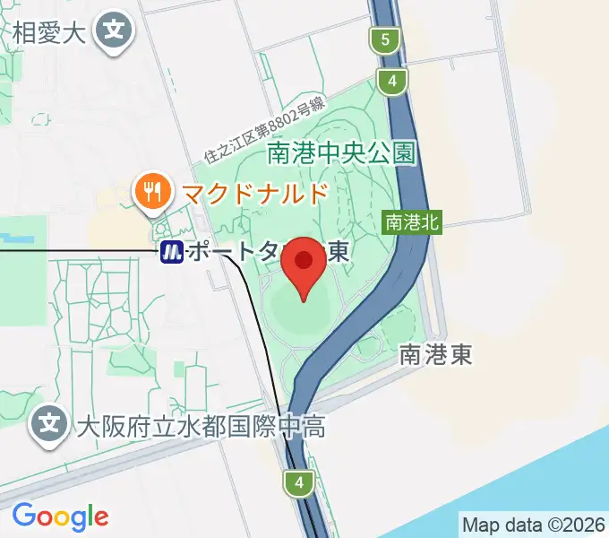 GOSANDO南港野球場の地図