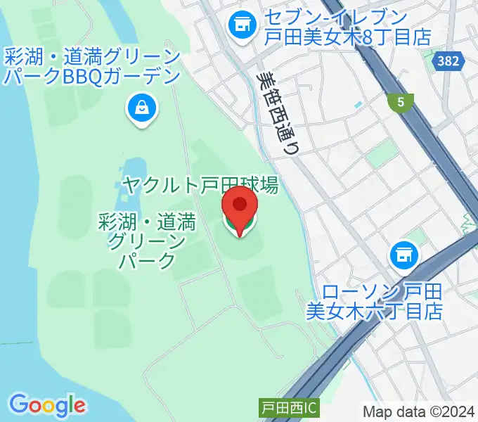 ヤクルト戸田球場の地図