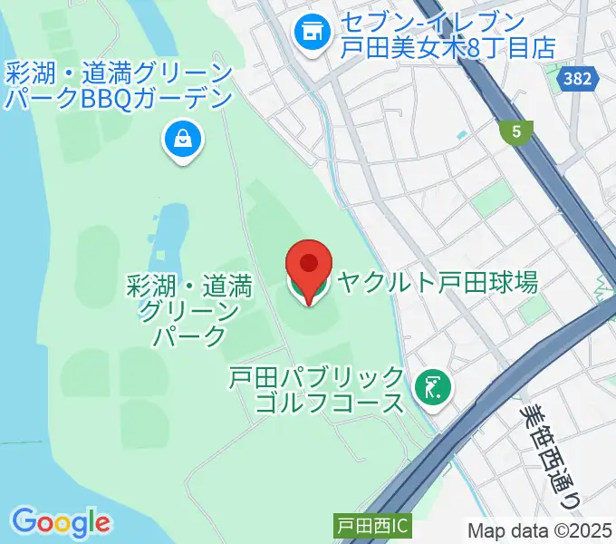 ヤクルト戸田球場の地図
