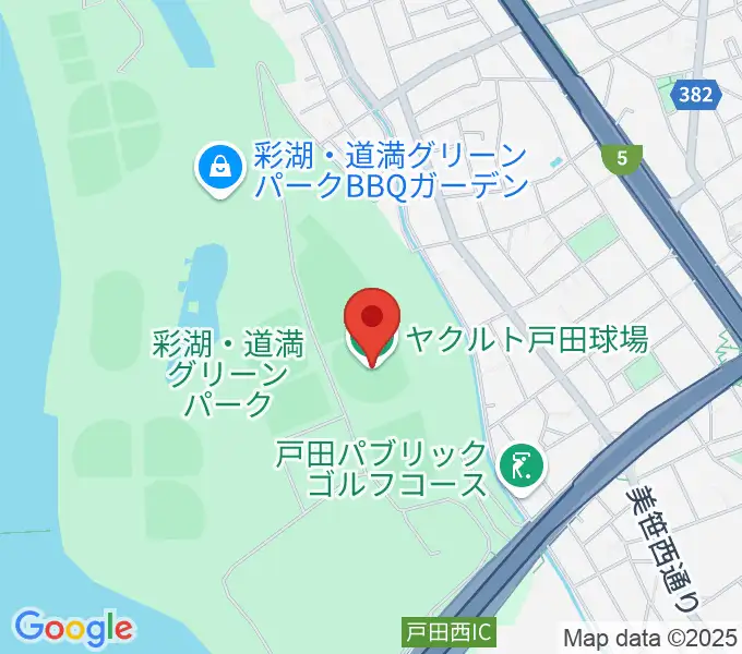 ヤクルト戸田球場の地図