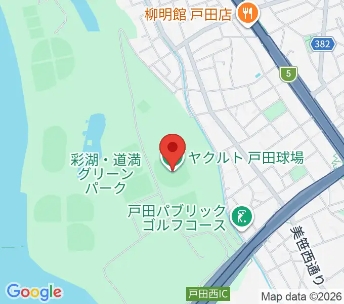 ヤクルト戸田球場の地図