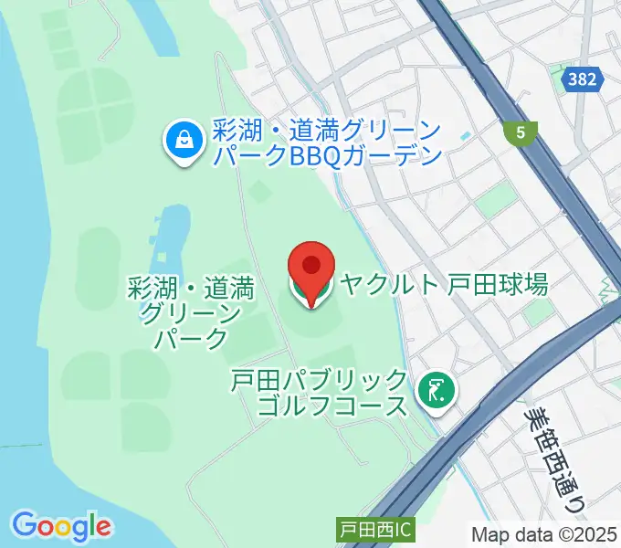 ヤクルト戸田球場の地図