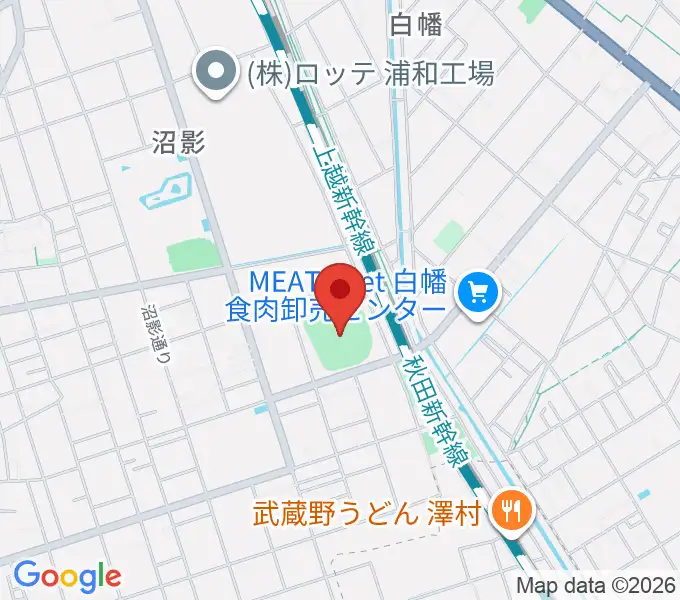 ロッテ浦和球場の地図
