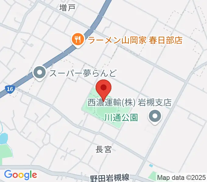 やまぶきスタジアムの地図
