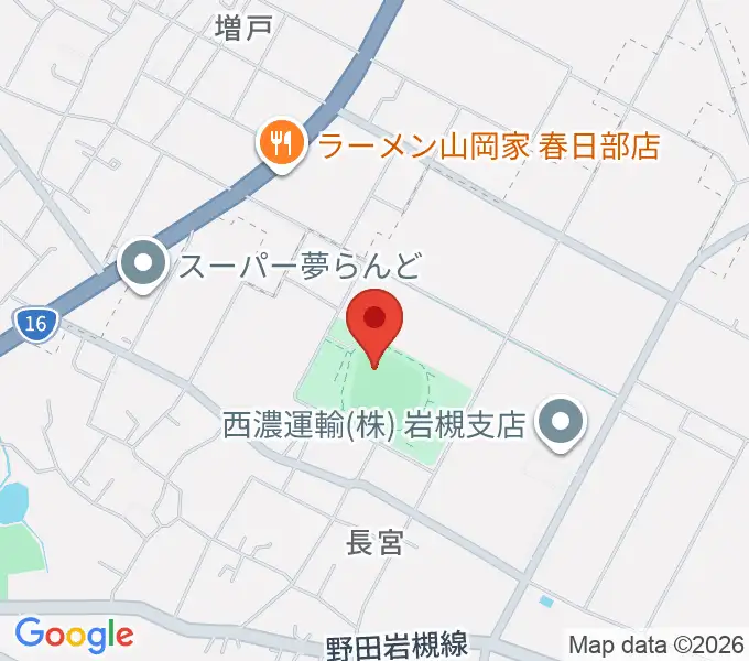 やまぶきスタジアムの地図