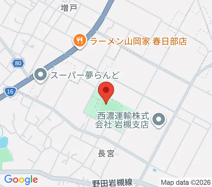 やまぶきスタジアムの地図