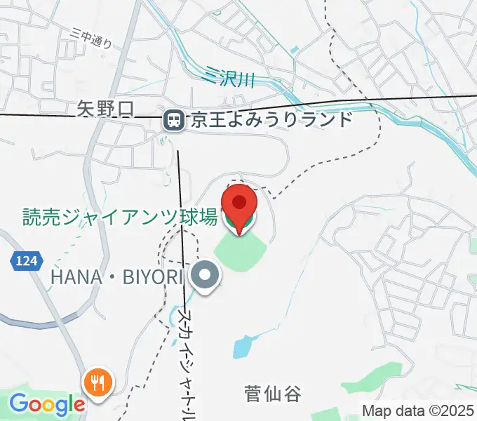 読売ジャイアンツ球場の地図