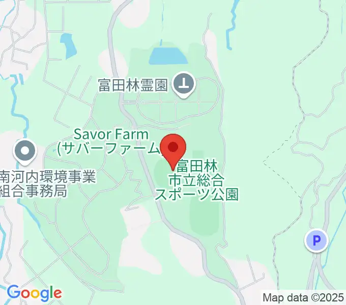 富田林バファローズスタジアムの地図