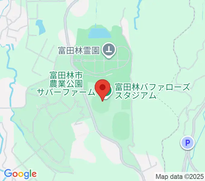 富田林バファローズスタジアムの地図