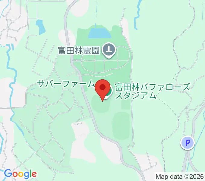 富田林バファローズスタジアムの地図