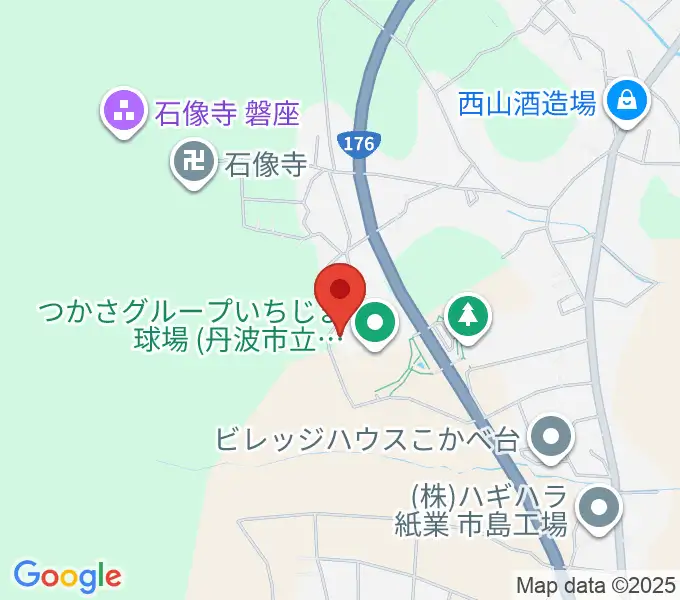 つかさグループいちじま球場の地図