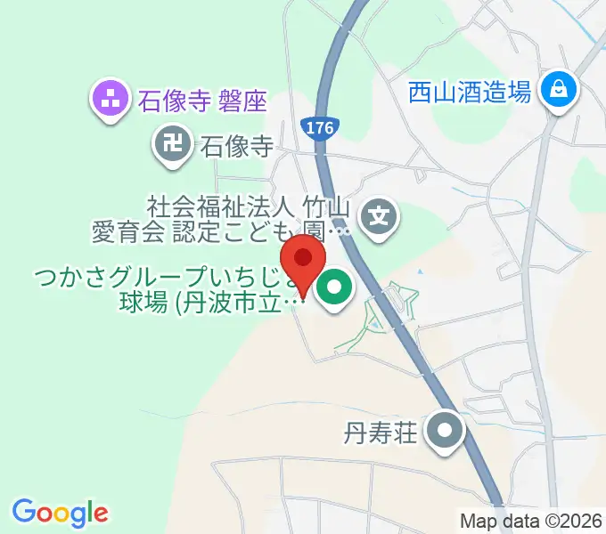 つかさグループいちじま球場の地図