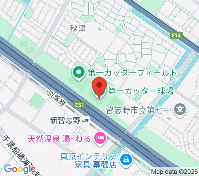 第一カッター球場の地図