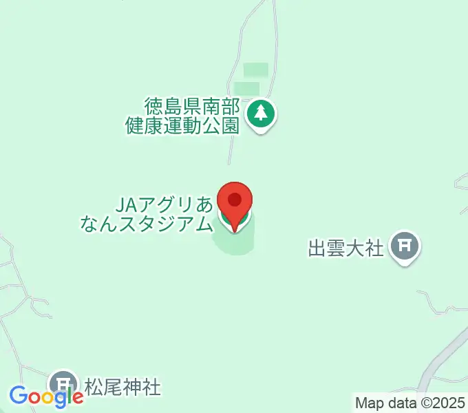 JAアグリあなんスタジアムの地図