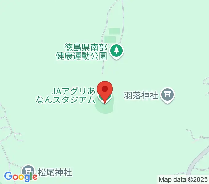 JAアグリあなんスタジアムの地図