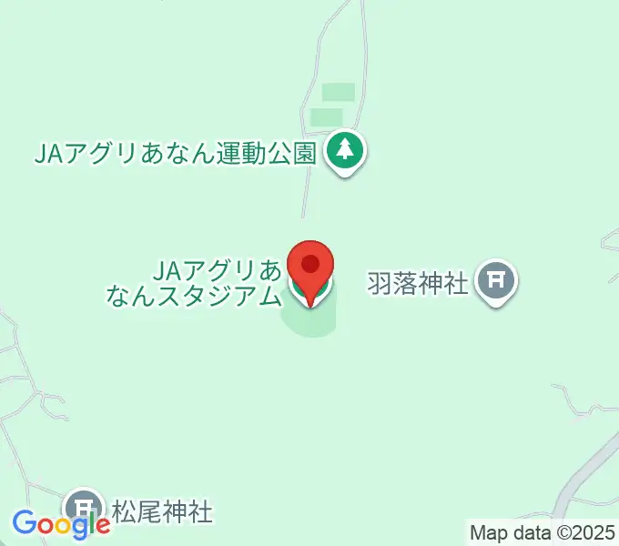 JAアグリあなんスタジアムの地図