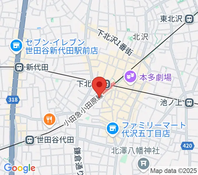 下北沢K2の地図