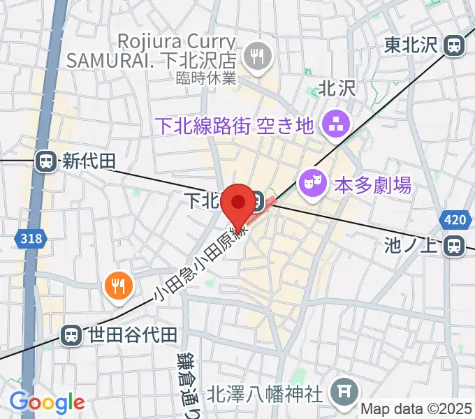 下北沢K2の地図
