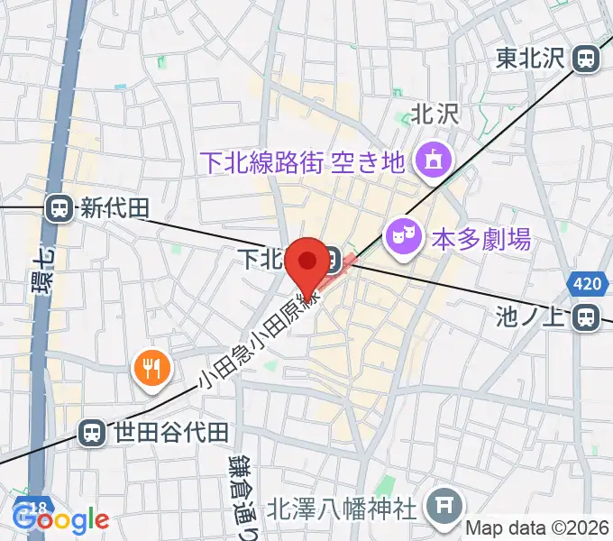 下北沢K2の地図
