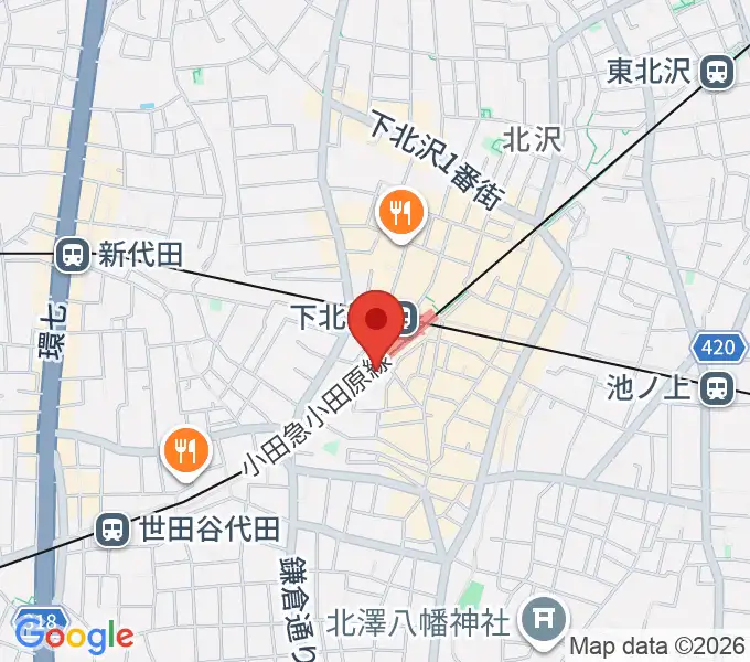 下北沢K2の地図