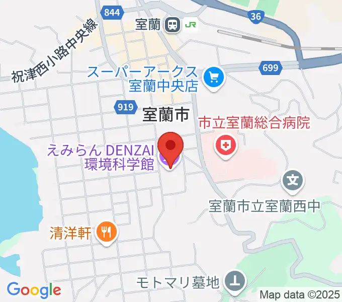 えみらん DENZAI環境科学館の地図
