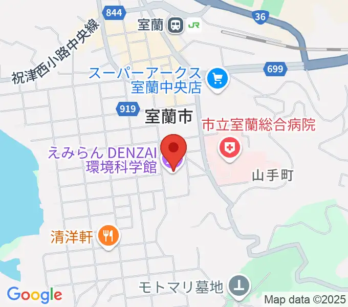 えみらん DENZAI環境科学館の地図