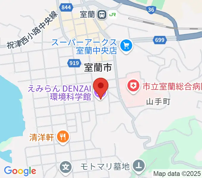 えみらん DENZAI環境科学館の地図